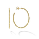 Caviar Gold 18K Gold Caviar Hoop Earrings