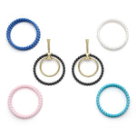 Meridian Double Circle 18K Gold Earring Set