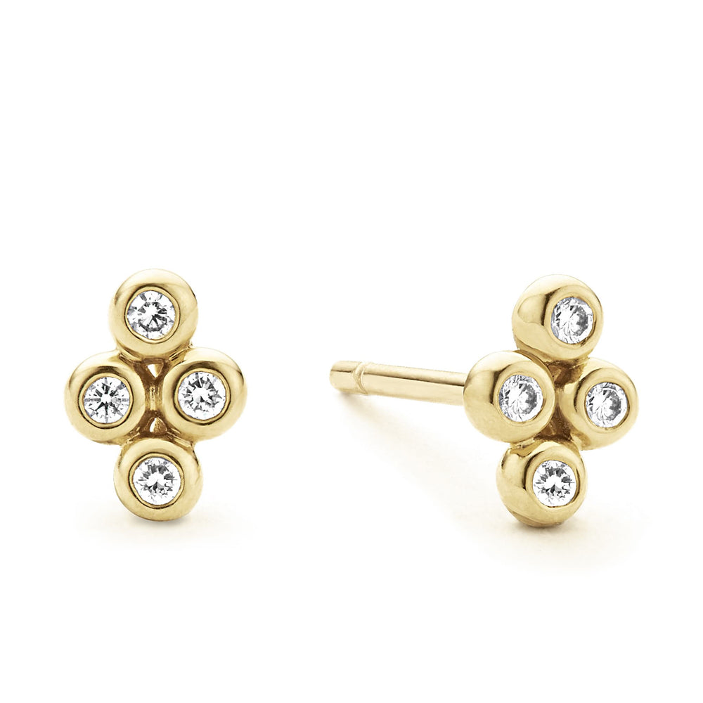 KSL 18K Gold Diamond Stud Earrings