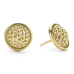 Meridian 18K Gold Caviar Stud Earrings