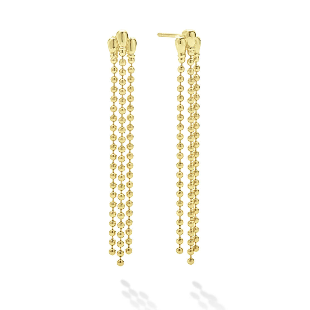 Signature Caviar 18K Gold Drop Earrings