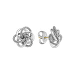 Love Knot Large Silver Love Knot Stud Earrings