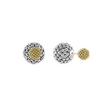 Signature Caviar Two-Tone Caviar Front-Back Earrings