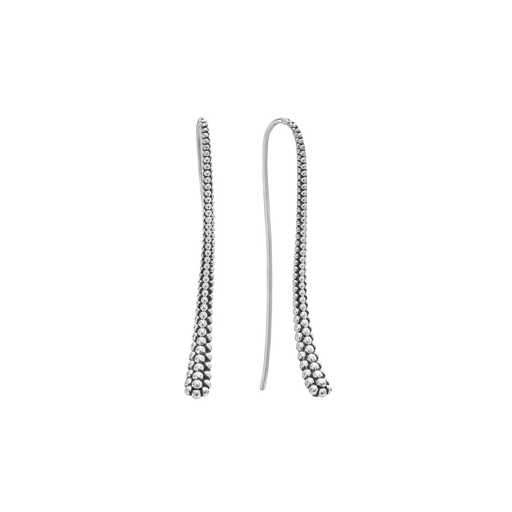 Signature Caviar  Beaded Thin Drop Earrings
