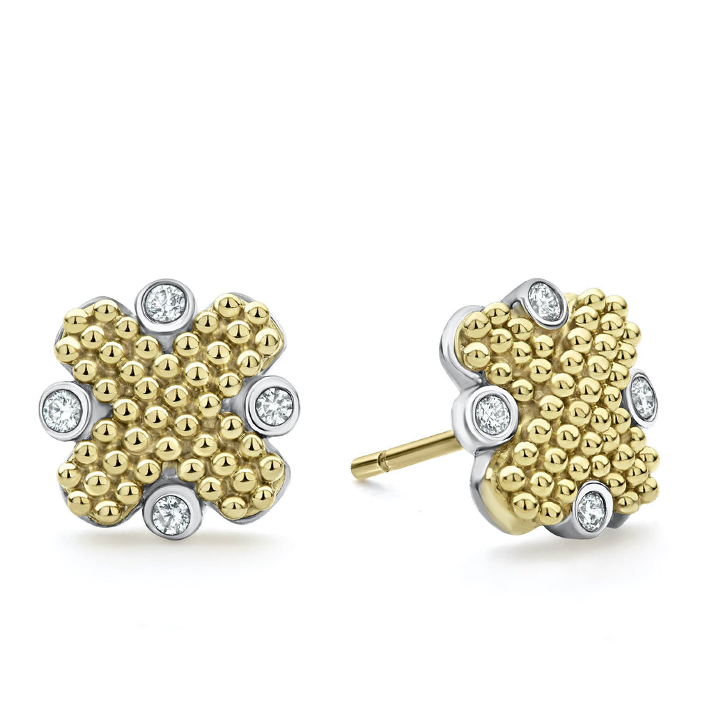 Caviar Lux Caviar X Diamond Stud Earrings