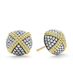 Signature Caviar Two-Tone X Caviar Stud Earrings
