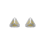 KSL Small Caviar Pyramid Stud Earrings