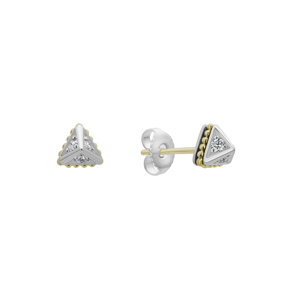 KSL Small Pyramid Diamond Stud Earrings