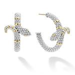 Rare Wonders Two-Tone Snake Hoop Earrings