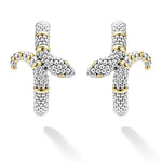 Rare Wonders Two-Tone Snake Hoop Earrings
