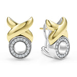 Embrace 18K Gold XO Diamond Earrings