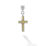 Anthem Two-Tone Diamond Cross Earring