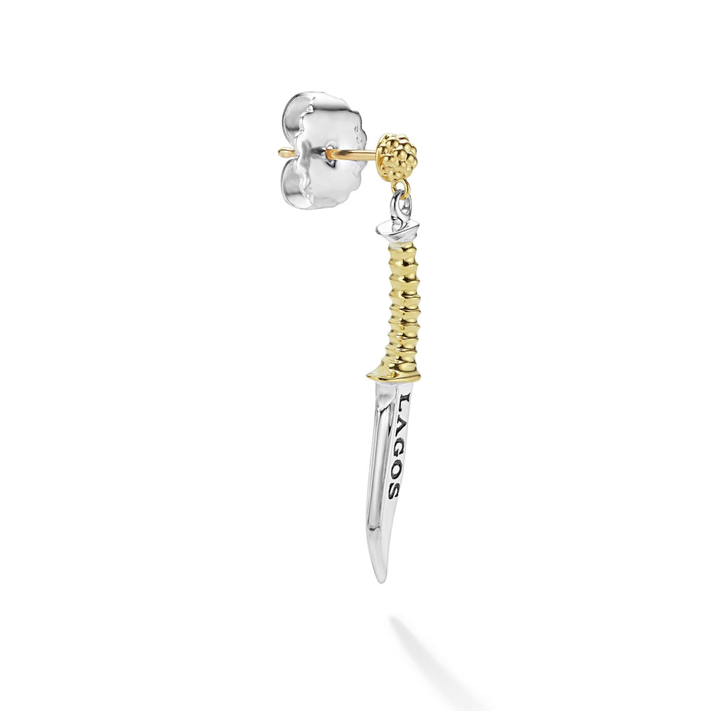 Anthem Two-Tone Dagger Drop Earring