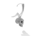 Anthem Large Caviar Beaded Skull Earring