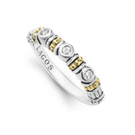 Caviar Color Three Diamond Stacking Ring