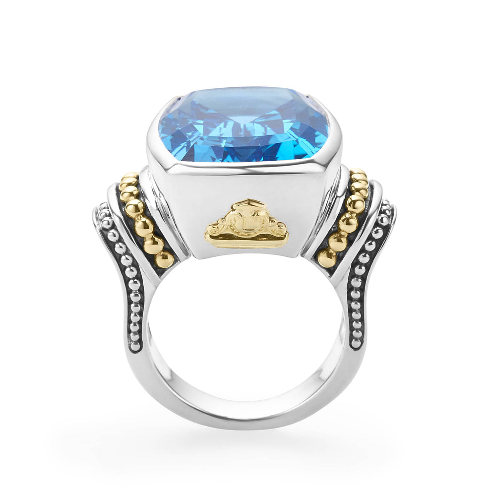 Swiss Blue Topaz|caviar ring,cocktail ring,lagos ring,gemstone ring