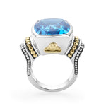 Swiss Blue Topaz|caviar ring,cocktail ring,lagos ring,gemstone ring