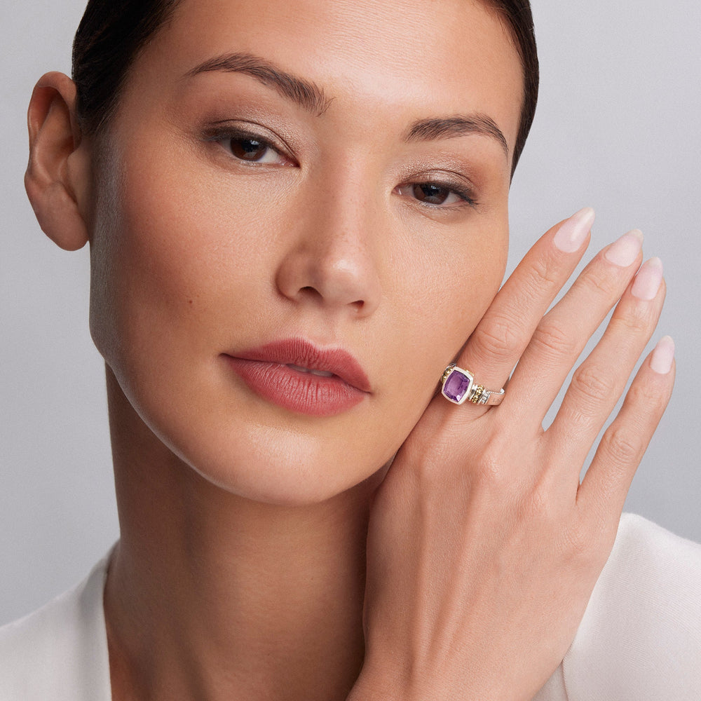 Amethyst|caviar ring,cocktail ring,lagos ring,gemstone ring