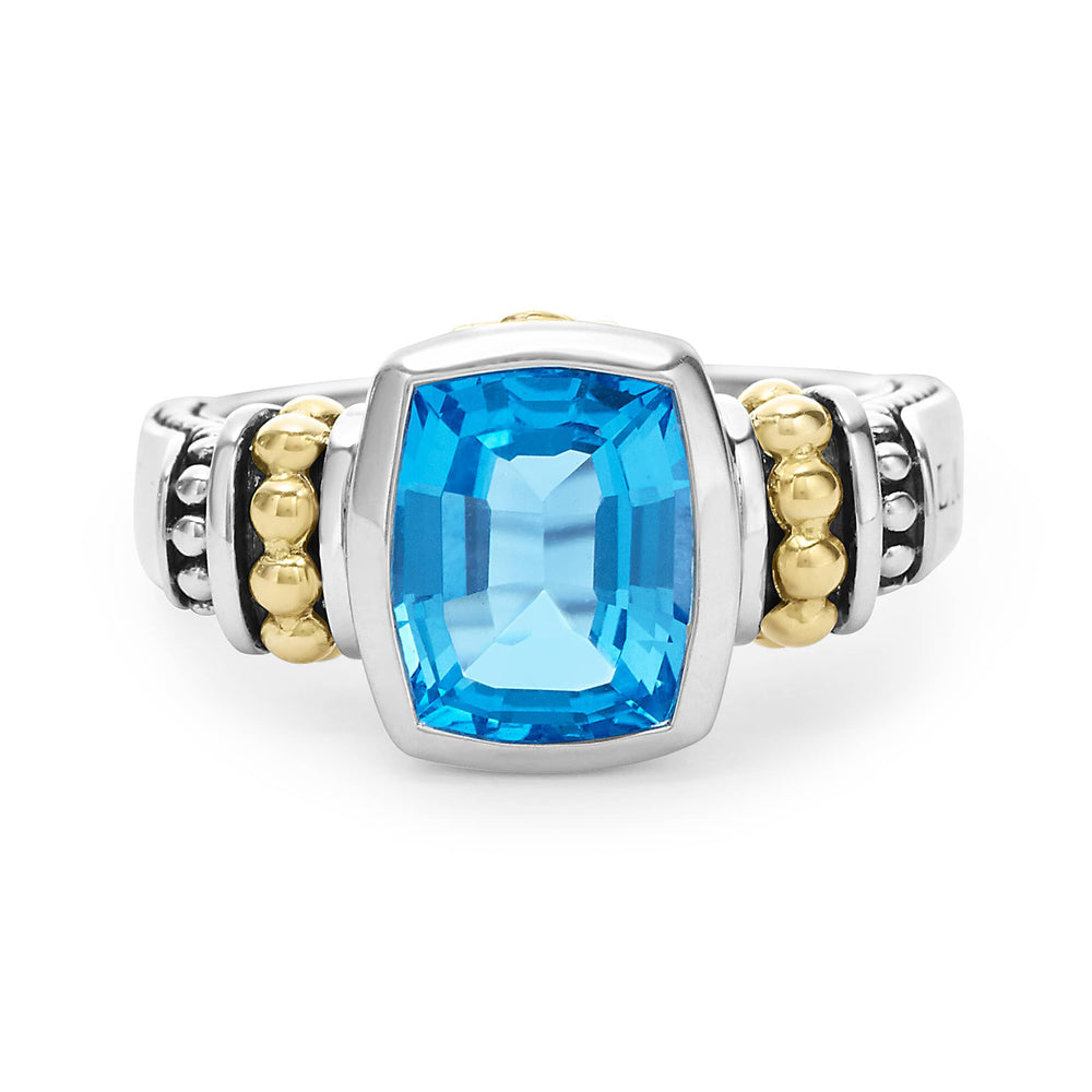 Swiss Blue Topaz|caviar ring,cocktail ring,lagos ring,gemstone ring