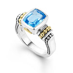 Swiss Blue Topaz|caviar ring,cocktail ring,lagos ring,gemstone ring