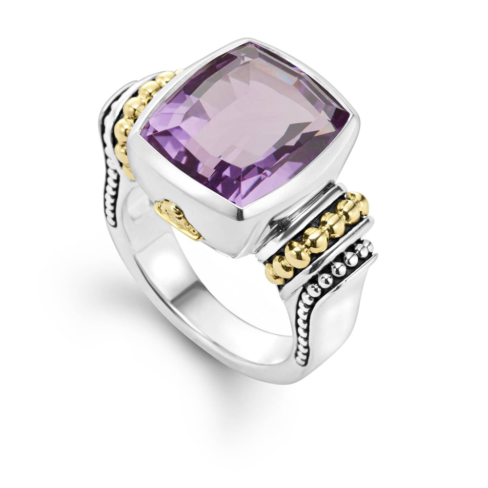 Caviar Color Small Amethyst Statement Ring