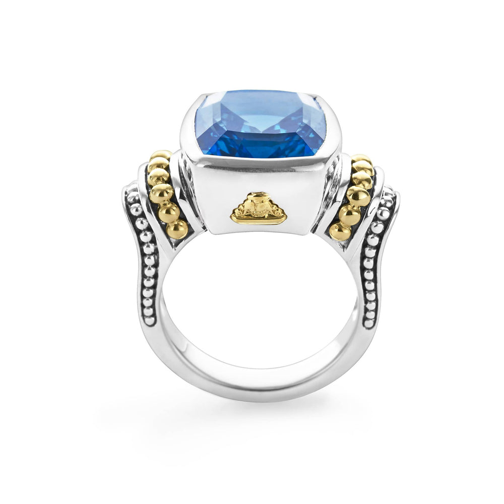 Swiss Blue Topaz|caviar ring,cocktail ring,lagos ring,gemstone ring