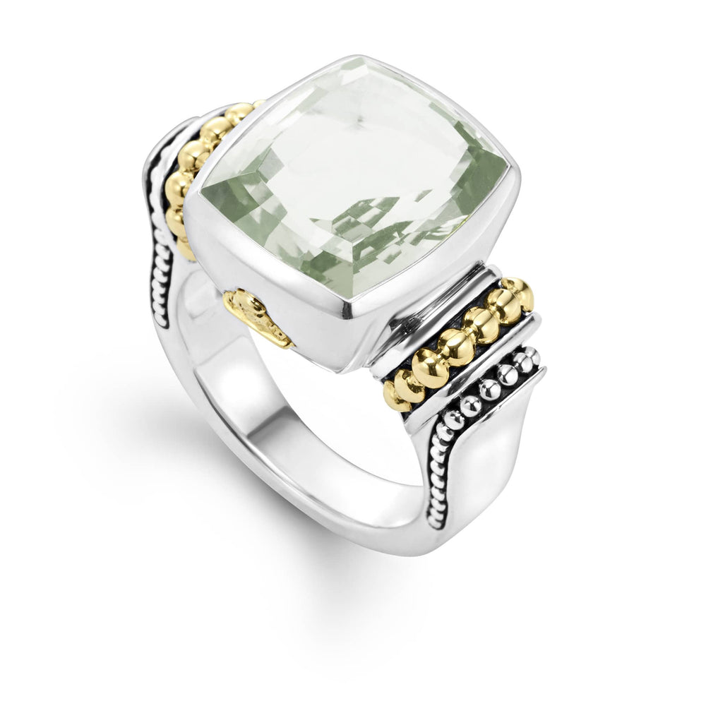 Caviar Color Small Prasiolite Statement Ring