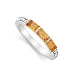 Citrine|caviar ring,stacking ring,lagos ring,gemstone ring