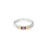 Amethyst|caviar ring,stacking ring,lagos ring,gemstone ring