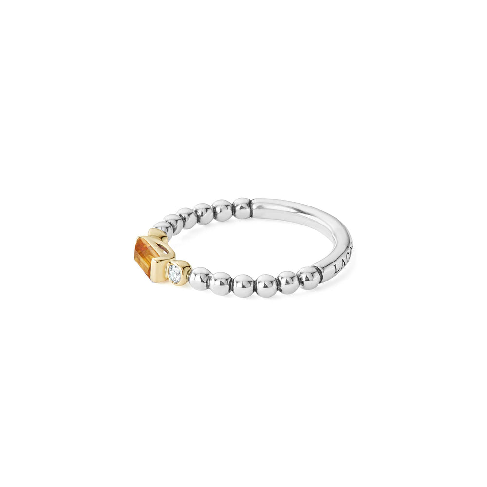 Citrine|caviar ring,stacking ring,lagos ring,gemstone ring