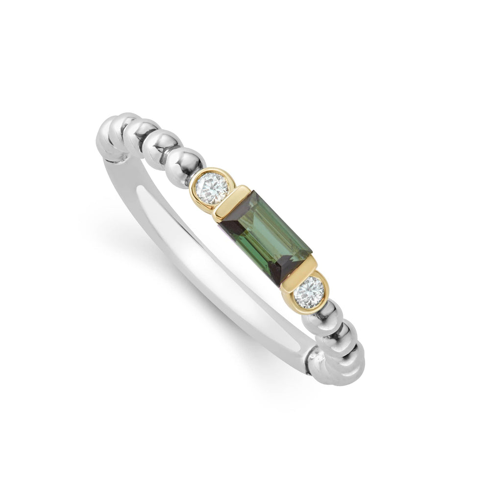 Green Tourmaline|caviar ring,stacking ring,lagos ring,gemstone ring