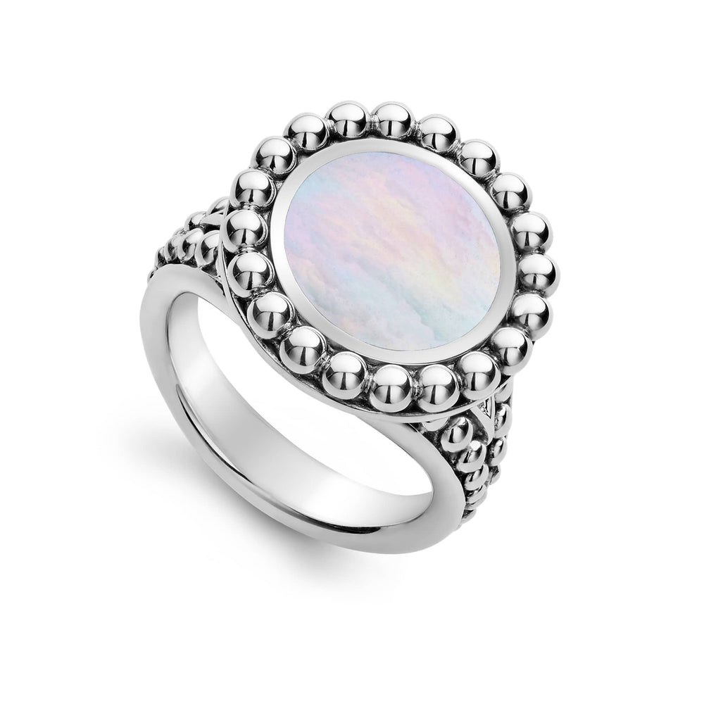 Maya Mother of Pearl Circle Ring