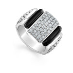 Black Caviar Ceramic Caviar Diamond Statement Ring