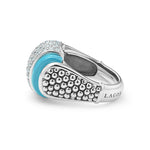 Blue Caviar Ceramic Caviar Diamond Statement Ring