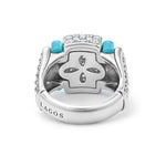 Blue Caviar Ceramic Caviar Diamond Statement Ring