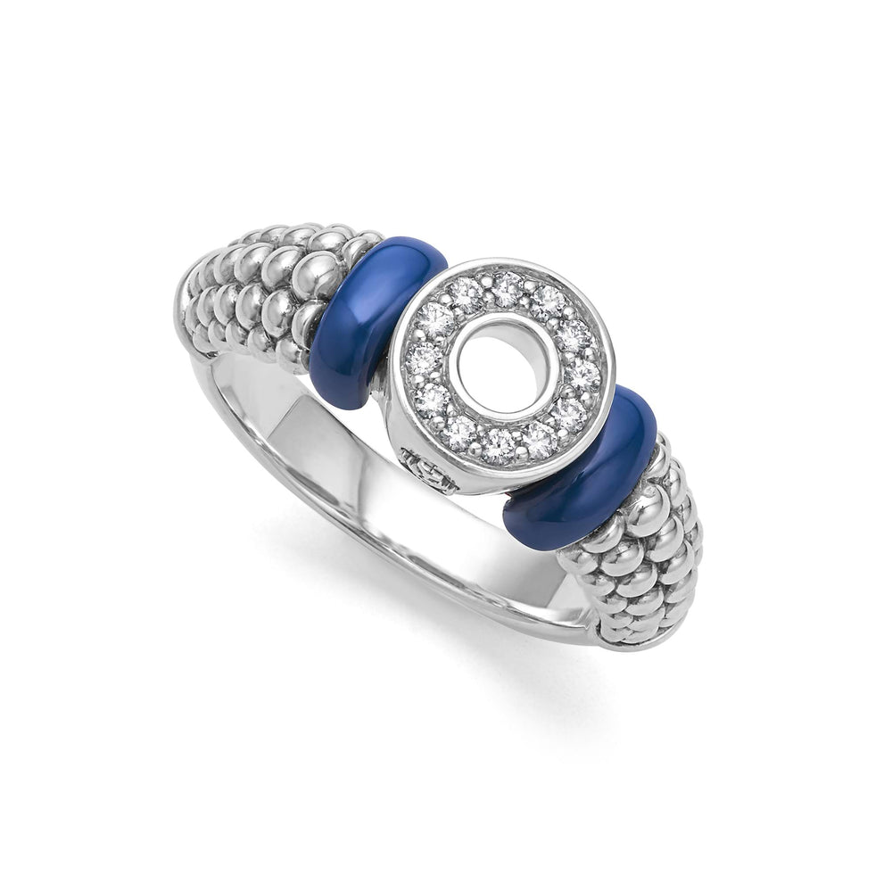 Blue Caviar Diamond Circle Caviar Ring