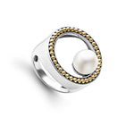 Luna Circle Pearl Statement Ring