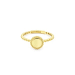 Caviar Gold 18K Gold Circle Ring