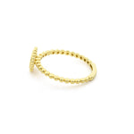 Caviar Gold 18K Gold Circle Ring