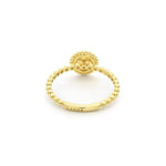 Caviar Gold 18K Gold Circle Ring