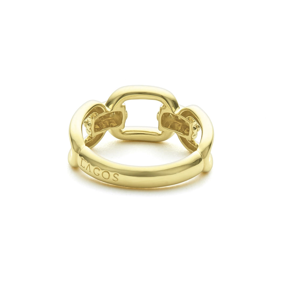 Signature Caviar 18K Gold Link Ring