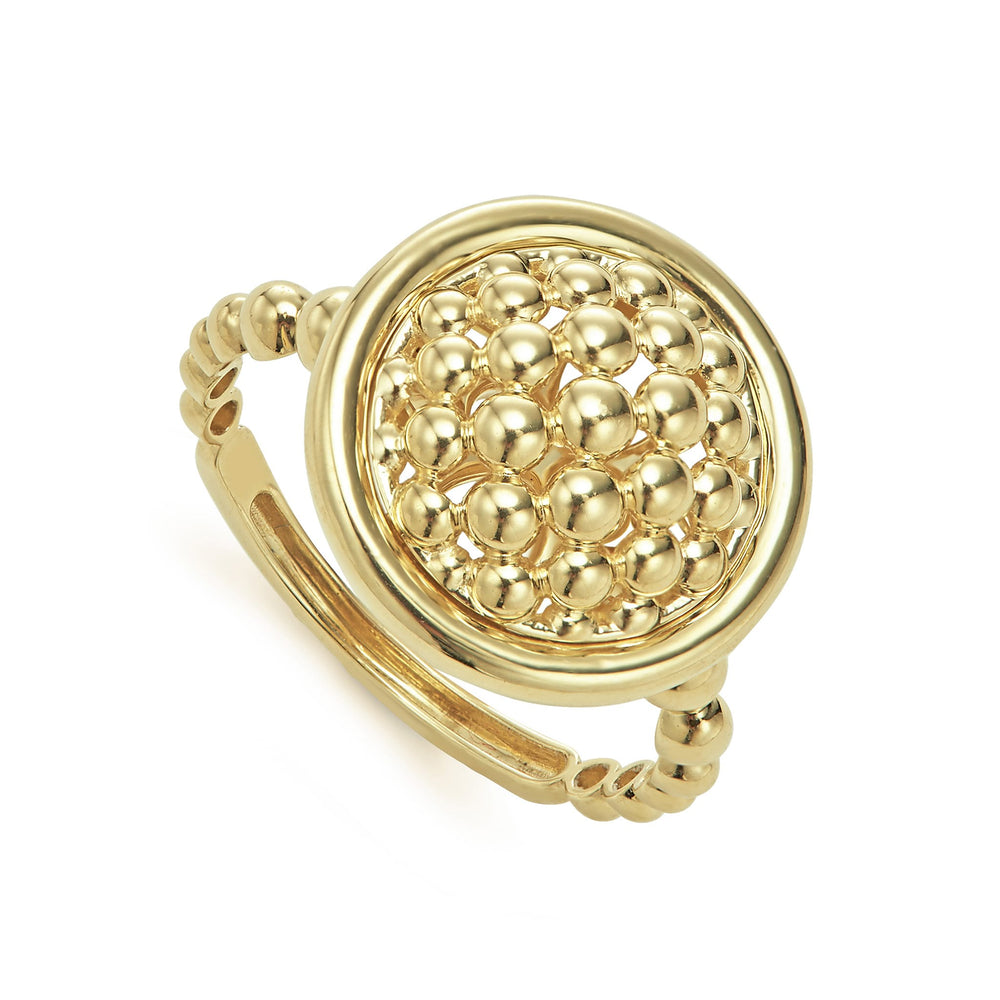 Meridian 18K Gold Caviar Ring