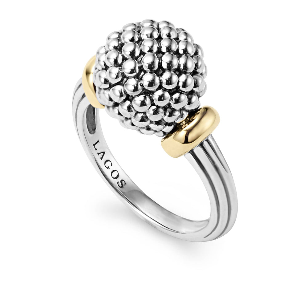 Signature Caviar Two-Tone Caviar Ball Ring