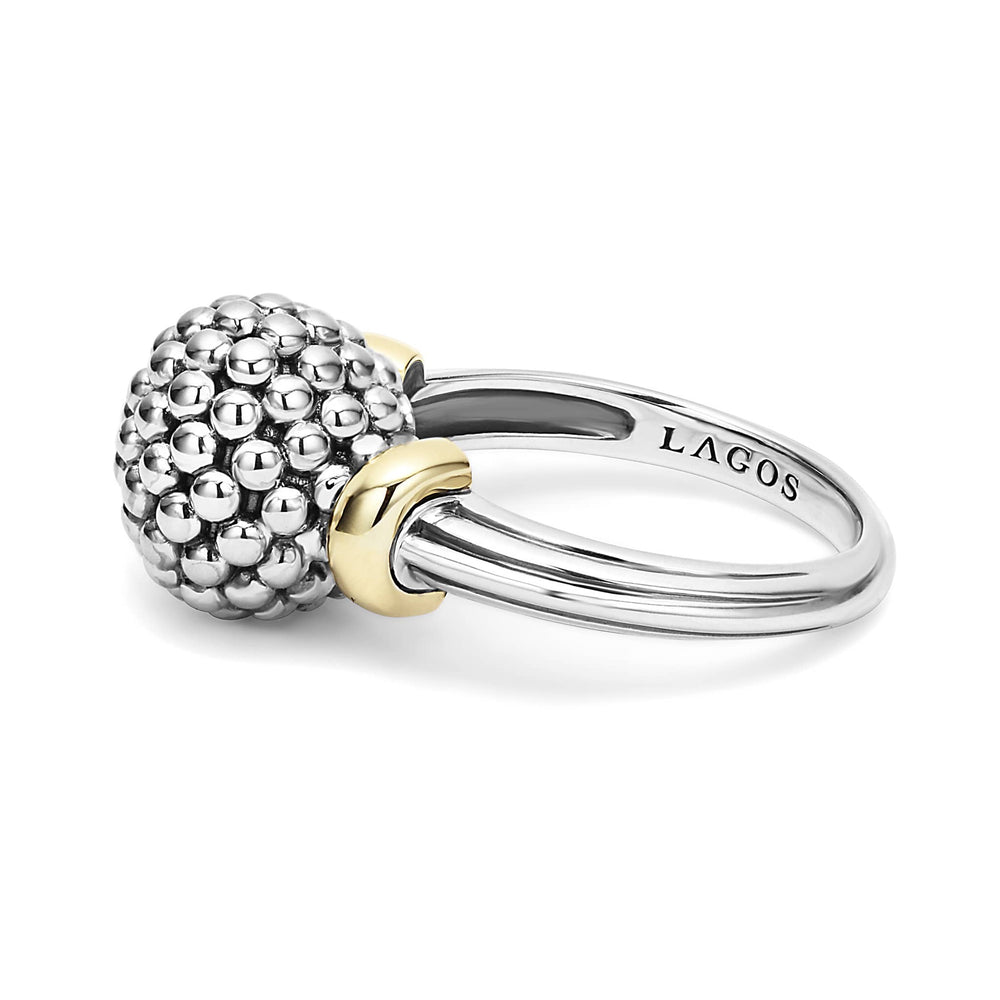 Signature Caviar Two-Tone Caviar Ball Ring