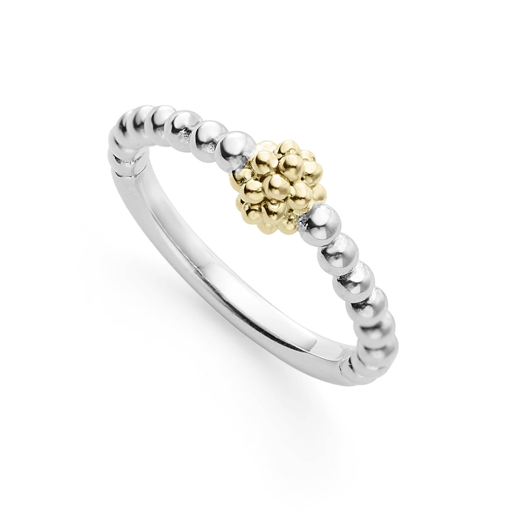 Caviar Icon Two-Tone Caviar Stacking Ring