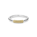 Caviar Icon Two-Tone Caviar Stacking Ring