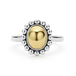 High Bar 18K Gold Caviar Dome Ring