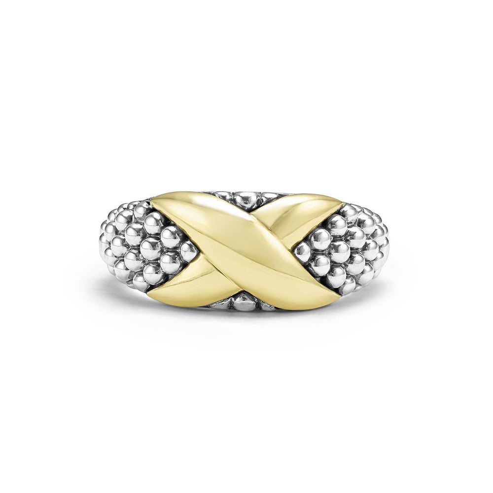 Embrace Two-Tone X Caviar Ring