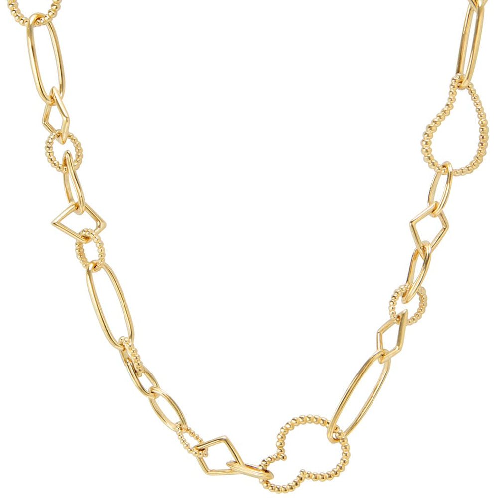 Caviar Gold 18K Gold Multi Link Necklace