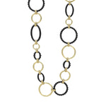 Meridian 18K Gold and Black Ceramic Link Necklace | 24mm